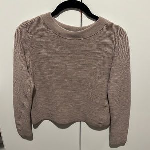 Club Monaco Taupe Cropped Sweater